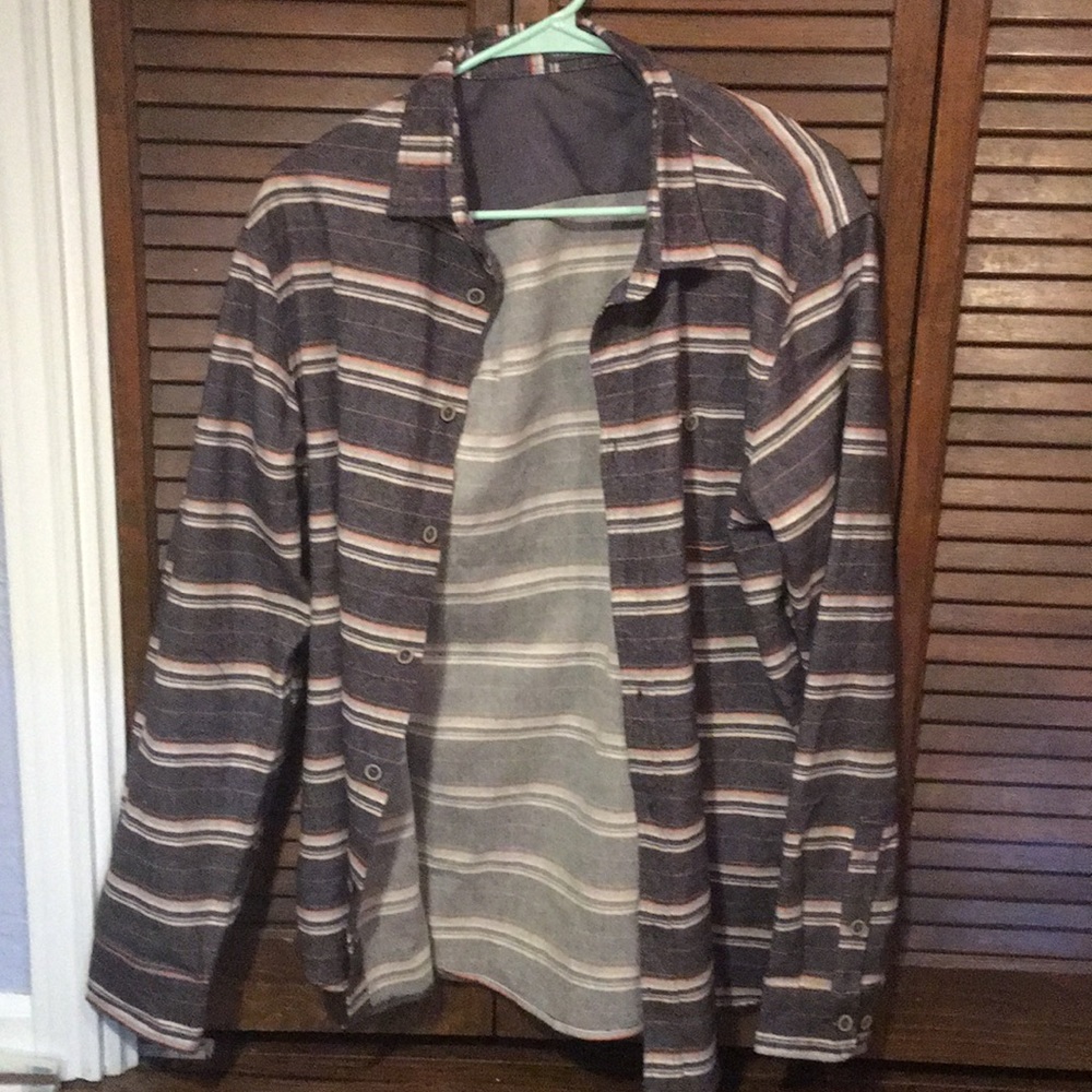 Striped Button-up Unisex Shirt